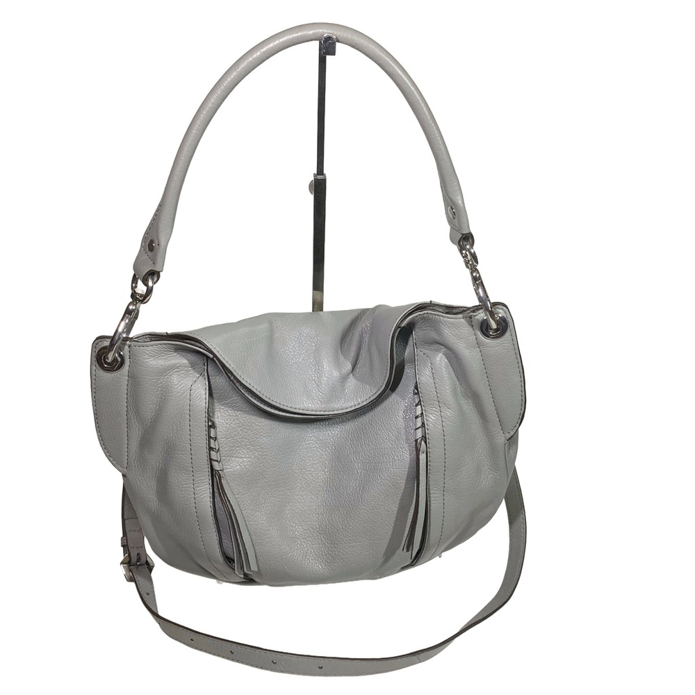 orYANY Danielle Grey Italian Leather Convertible Shoulder Crossbody Bag